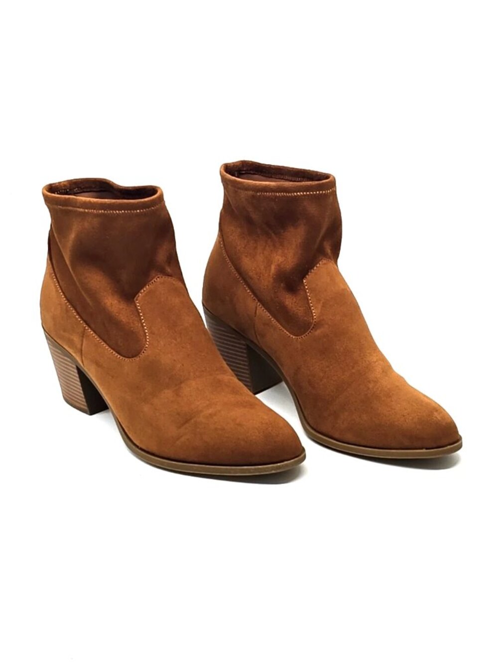 a.n.a A Electra New Approach Brown Fabric Ankle Booties Boots Women's Size 11 M